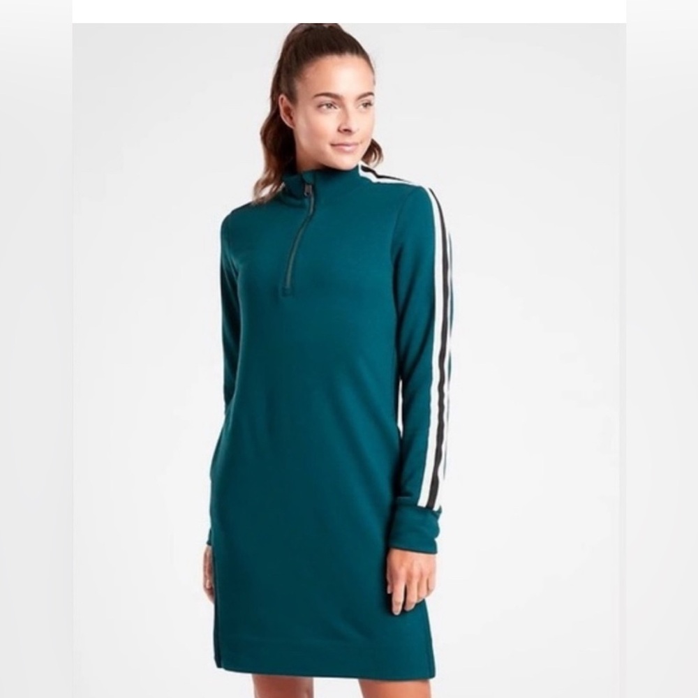 Athleta CIRCA TRACK SWEATSHIRT DRESS, Size Small